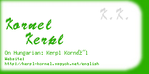 kornel kerpl business card